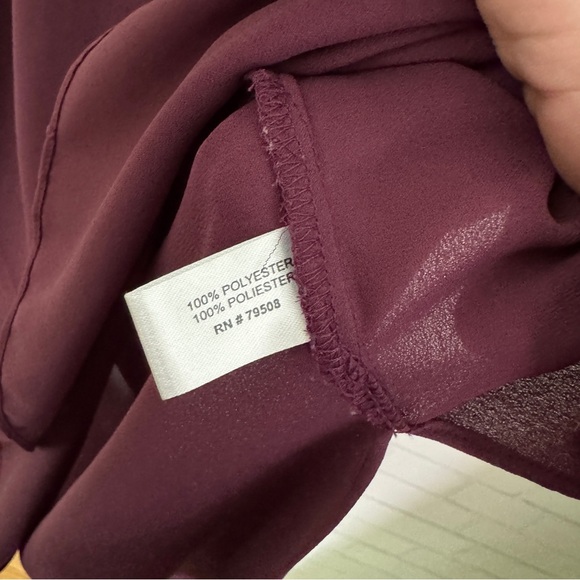 ADRIENNE VITTADINI Maroon Sleeveless Tunic Top - Picture 9 of 9